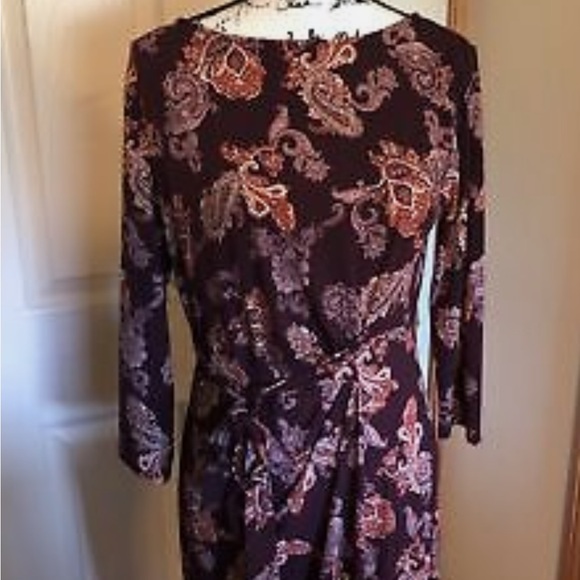 Burgundy wrap dress - Picture 6 of 7
